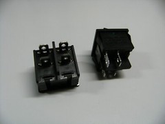 2Pc Pack QY605-201-T125 6A 250V 15A 125V Green Power Switch Rocker 2 Position 4P
