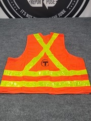 ML Kishigo High Visibility Work Vest Size Large 1225 MBTA The T