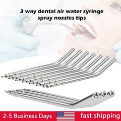 50 Pcs Dental Metal Spray Nozzles Tips For 3 Way Air Water Triple Syringe USA