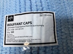100 Count – Medline 24″ Bouffant Cap Non Woven Hairnet Large, FREE SHIPPING !!!