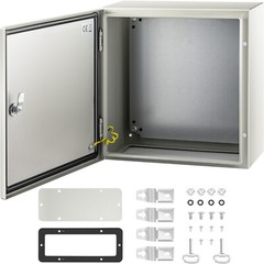 VEVOR 16x16x8” Carbon Steel Electrical Enclosure IP65 Wall Mount Junction Box