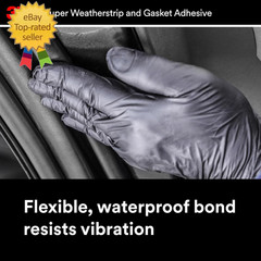 3M Black Super Weatherstrip and Gasket Adhesive, 08008, 5 Fl Oz, 1 per Pack
