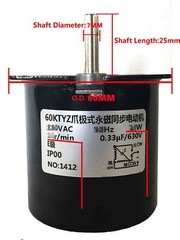 Synchronous Motor 60KTYZ AC 220V 50Hz 20 rmp/m CW/CCW 14W Torque 8kgf.cm