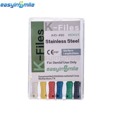 60pc Dental Endo Root Canal File K-files 25mm Stainless Steel #6#8#10 Hand Files
