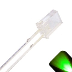 50 x 2x5x7mm Rectangle LEDs Wide Angle Pure Green LED Square x 2 5 7 – 7x5x2 mm