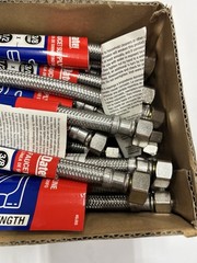 25 Oatey SL05S 20″ Braided Faucet Supply Lines 3/8″ Compression x 1/2″ FIP
