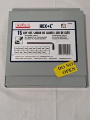 EKLIND 11 Piece L-Key Hex Key Set Hex Range 0.7 to 17mm 10515 INCOMPLETE