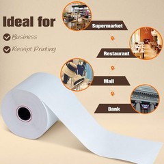 48 Rolls Biodegradable Thermal Paper 2 1/4″ x 150′ – Crisp Clarity for Receipts