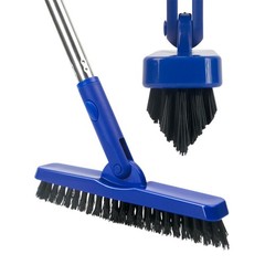 CELOX Grout Brush with Long Handle V-Shape Line Scrubber Bright-blue