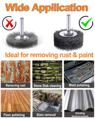 2 Pack 2 Inch Wire Wheel Brush for Drill Attachment – Heavy Duty Carbon Steel Br