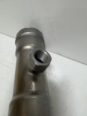 Viega 25436 MegaPressG 1-1/2” X 1-1/2” X 1/2” P X P X FPT Steel Gas Pipe Tee