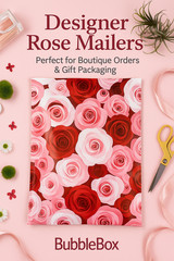 Designer Roses Poly Mailers 10×13 Self-Seal Shipping Bags Waterproof Envelopes