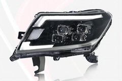 Pair LED Headlight Assembly DRL Sequential Turn For Nissan Navara NP300 2014-22