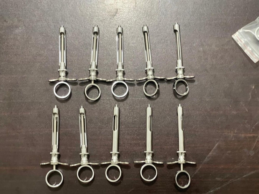 Lot of 10 Hu-Friedy CW Style Dental Anesthetic Aspirating 1.8ml Syringe SYRCW