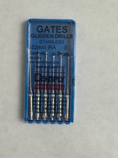 Dentsply Gates Glidden Drills, Size #3, Package of 6, 2 pkgs available-See desc
