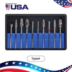 10 Pcs Tungsten Carbide HP Dental Acrylic Bur Drill Coarse Cutter 2.35mm Shank