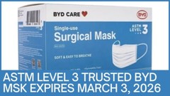 BYD CARE Expires 3/3/26 Surgical Masks, One-size, Blue Box 50 PCS Lvl 3 ⭐️⭐️⭐️