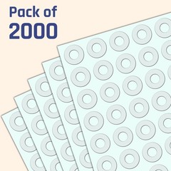2000 Pieces – Clear Hole Punch 0.5*0.5 inches, Clear,transparent