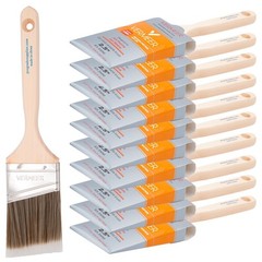 12-Pack – 2.5″ Angle Brushes for All Latex and Oil Paints & Stains