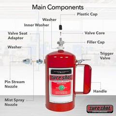 A1000R 1 Quart Enameled Steel Sprayer Red