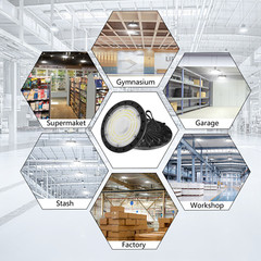 4 Pack 300W UFO LED High Bay Light Shop Industrial Commercial Factory Warehouse