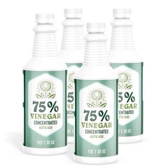Premium 75% Vinegar – Lab Strength – Concentrated 75% Acetic Acid – White