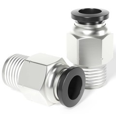 10 Pack 5/32 OD x 1/8 NPT Male Straight, Push to Connect, PC-5/32-N1