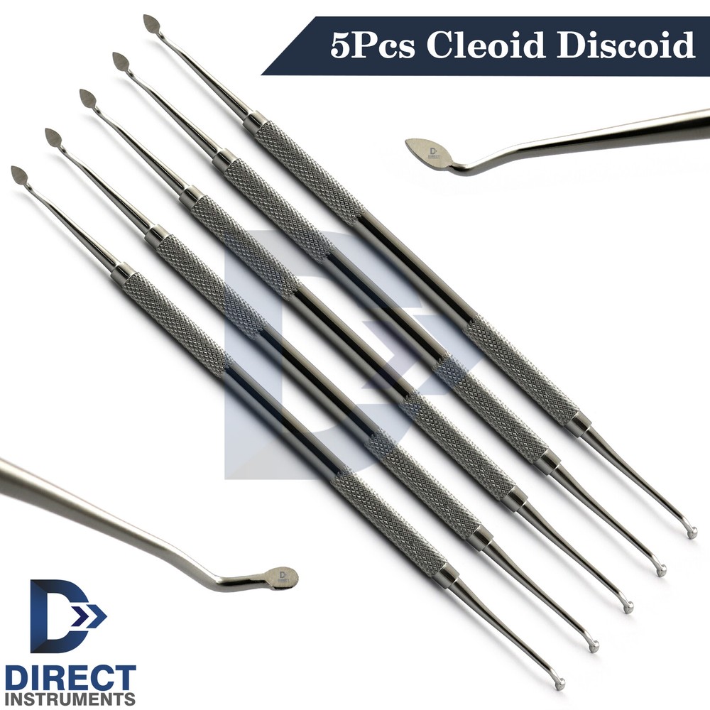 5Pcs Discoid Cleoid Carver Amalgam Dental Excavator Restorative Flash Remover CE