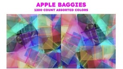 1200CT ORIGINAL APPLE BAGS MIXED BAGGIES ASSORTED COLORS (CHOOSE SIZE)