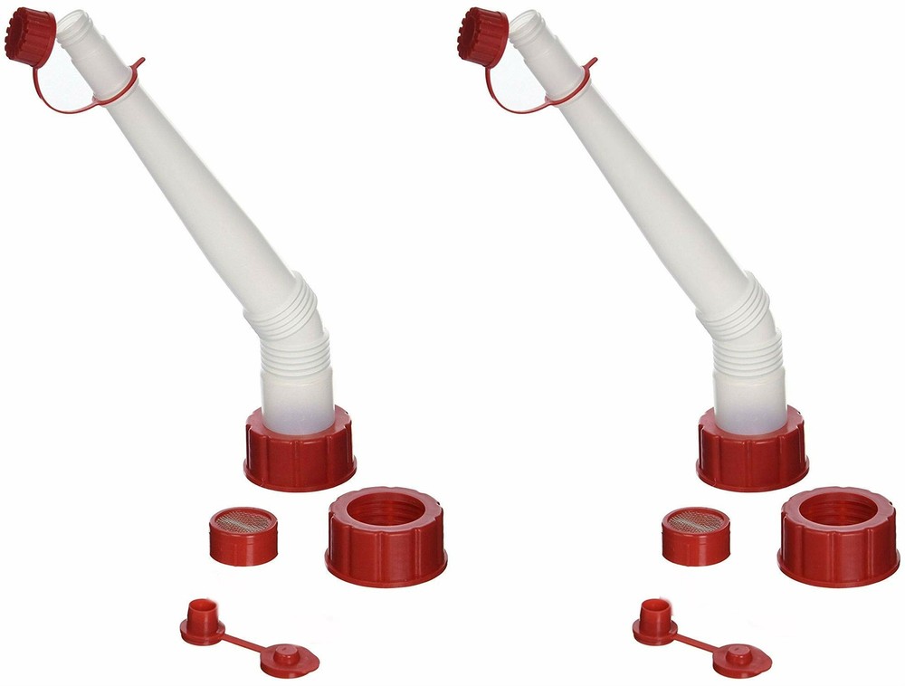 2 pack Universal Replacement Gas Fuel Can Spout & Vent Kit w/ Flexible 9″ Nozzle