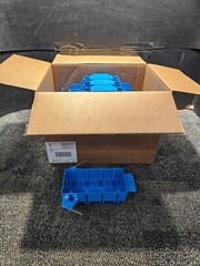 (QTY 14) Carlon B455AR-UPC 4-Gang New Work Nail-On Outlet Box 60 Cu. In. Blue