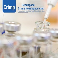 1000PCS 10ml Sample Vials+Aluminum Caps 20mm Crimp Top Clear Glass Bottle HPLC
