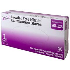 OmniTrust Powder-Free Blue Nitrile Exam Gloves, Size Large – Box of 100 Gloves