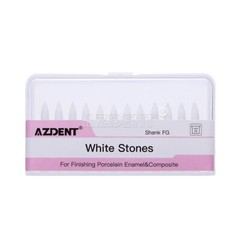 Dental Mounted White Polishing Stones Flame shape FG bur Arkansas Stone Points