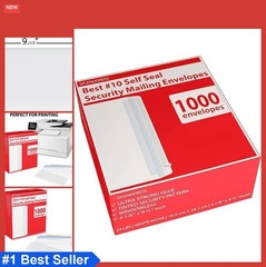 Self Seal #10 Envelopes 1000 Count Security Tinted 4.125 x 9.5 Inches 24lb