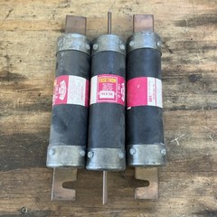 LOT OF 3 PCS Bussmann FRS-R-200 Fusetron 200A 600V Class RK5 Fuse – NOS