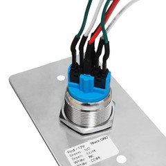 GAGALOR Waterproof Exit Button with LED IP67 Door Push Switch NO&NC silver