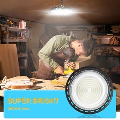 6 Pack 300W UFO Led High Bay Light Commercial Industrial Factory Light 90-277V