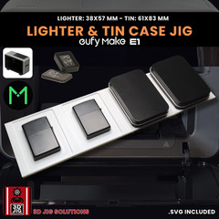 EufyMake E1 UV Printer Jig | Flip Top Lighter & Tin Case Template