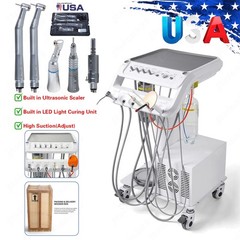 SD-301 Mobile Dental Delivery Cart Unit System + Compressor + Handpiece Kit 4H