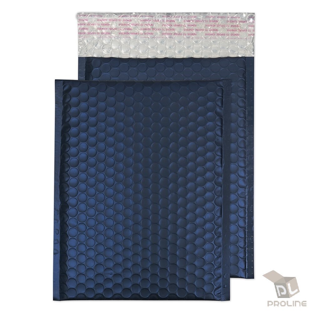 50 #0 Matte Metallic Royal Blue Poly Bubble Mailers Envelopes 6.5×10 DVD Wide CD