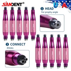 1-10 Dental Hygiene Prophy Handpiece Air Motor 4Holes 4:1 Nose Cone 360°Swivel