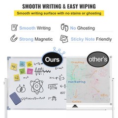 VEVOR Mobile Dry Erase Board Magnetic Whiteboard w/ Stand 36″ x 24″ Double Sided