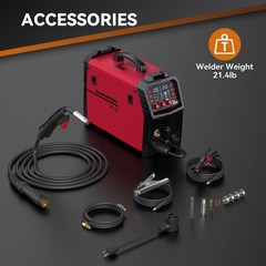 2026 ARCCAPTAIN 200A MIG Welder 110V/220V Gas/Gasless Flux Core Stick Lift Tig