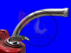 Vintage USMC Type Flexible Spout Nozzle HIGH FLOW Metal Gas Jeep Jerry Can Clamp