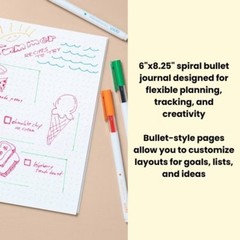 Journal 6"x8.25" Spiral with Pocket Cherries 200 Pages