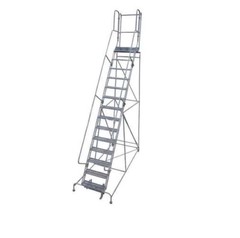NEW! Cotterman 212in H Steel Ladder-17 Step Serrated-450lb Load Cap!!