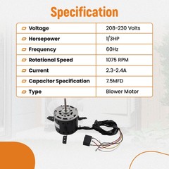 AC Blower Motor 5KCP39GGP993 for Goodman BT1340027S Furnace Dayton 6DLN0230V