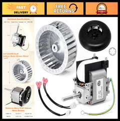 Draft Inducer Motor & Blower Wheel Kit for Carrier Furnace, HC21ZE117, 318984753