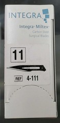 INTEGRA MILTEX 4-111 #11 CARBON STEEL Surgical Blades 100/BX EXP 12/2028